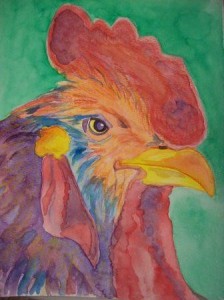 Sue's Rooster Painting