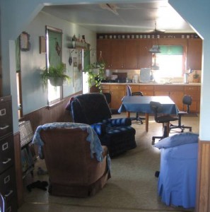 Inside the farm house