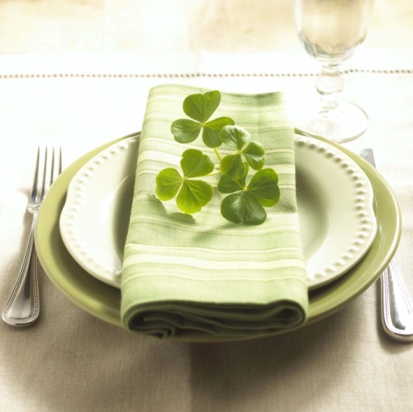 St. Patricks Day Theme Dinner plate and napkins