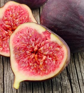 Cut brown figs