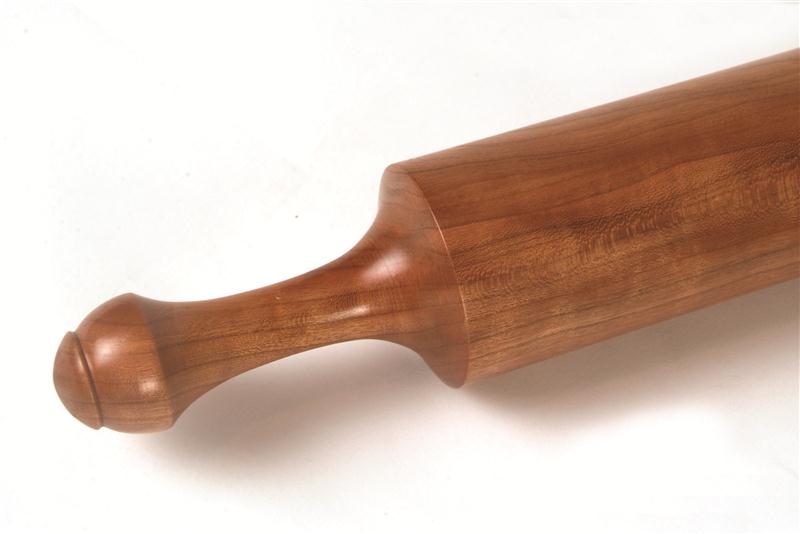 Cherrywood rolling pin, handmade by Bill & Cheryl Snelson. Available at Lehman's in Kidron, Ohio, and Lehmans.com