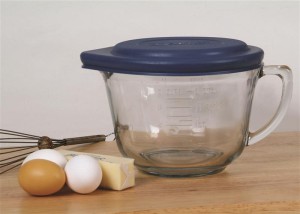 The handle on this 8 cup batter bowl makes it easy to tote around the house. Available at Lehmans.com or Lehman's in Kidron, Ohio.