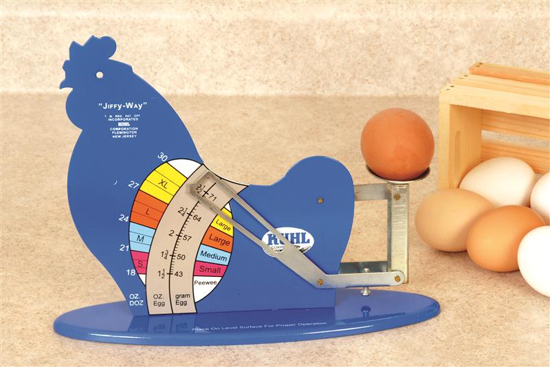 Weigh eggs and feed with this retro charmer. Jiffy Way Egg Scale in stock now at lehmans.com