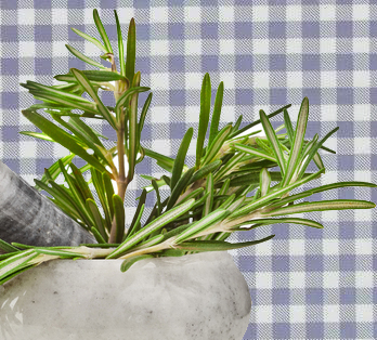 Crushing fresh rosemary in a mortar and pestle can release more flavor. See the sets at Lehmans.com!