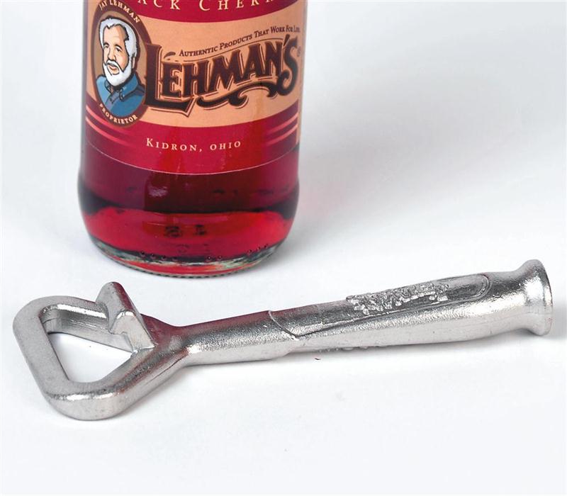Solid, cast stainless steel, the Old-Fashioned Bottle Opener is easy to use.
