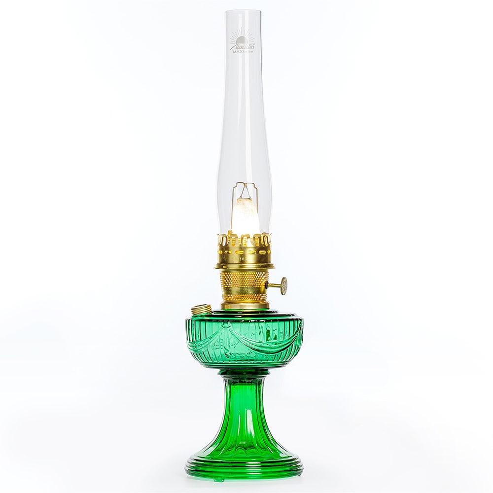 Aladdin Emerald Lincoln Drape Oil Lamp