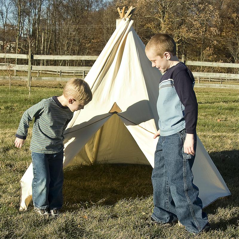 Our rugged children's teepee tents are made by the Amish near our store in Ohio. 