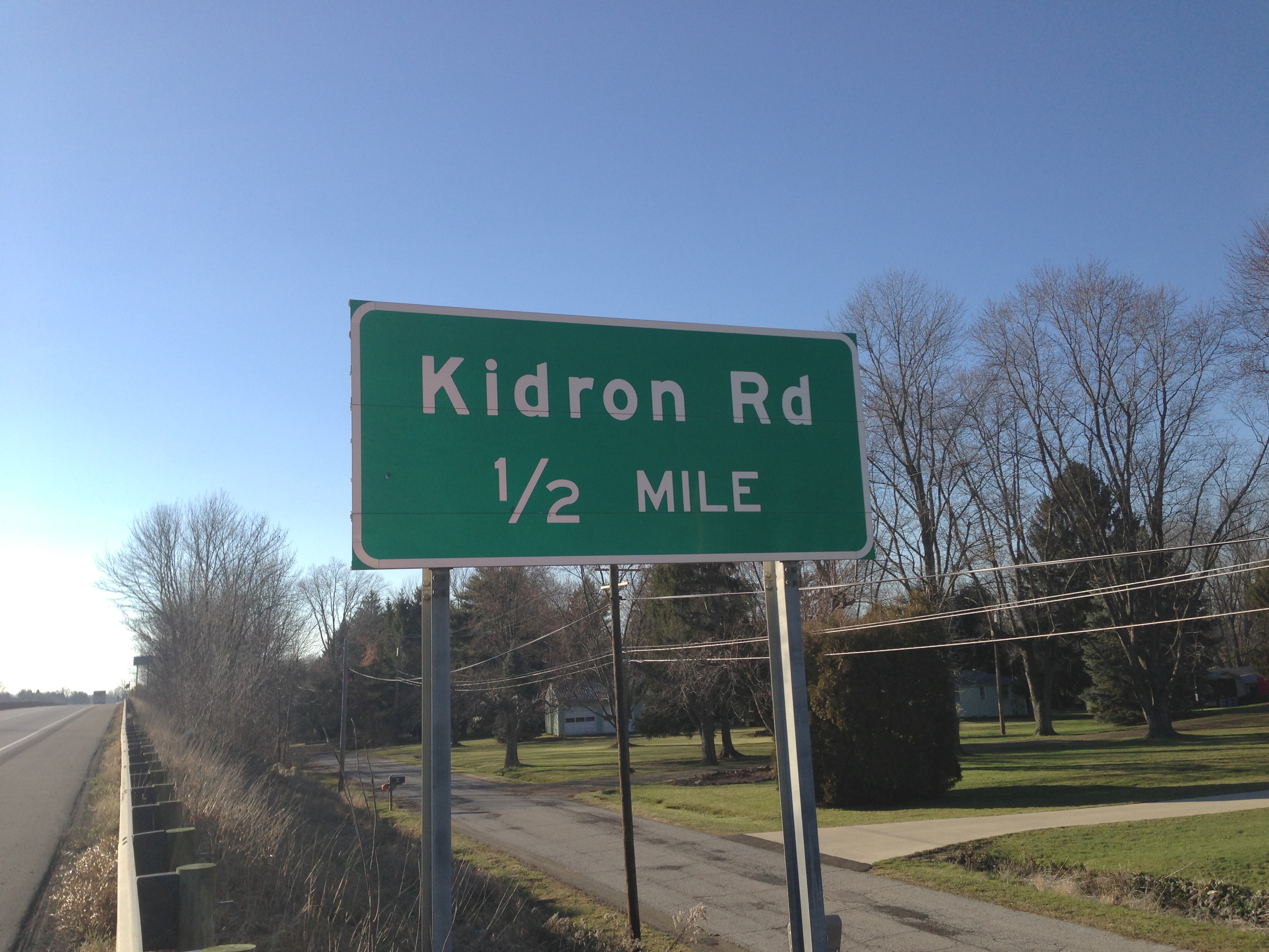 Just after you pass Kurzen Road, youll see this, and youll know youre just fine!