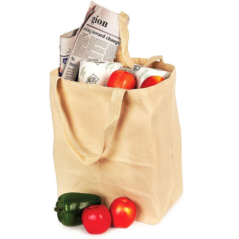 The Ecobags Shopping Tote is 19"Wx15-1?2"H, made from recycled canvas, and is available at Lehmans.com or Lehman's in Kidron, Ohio.