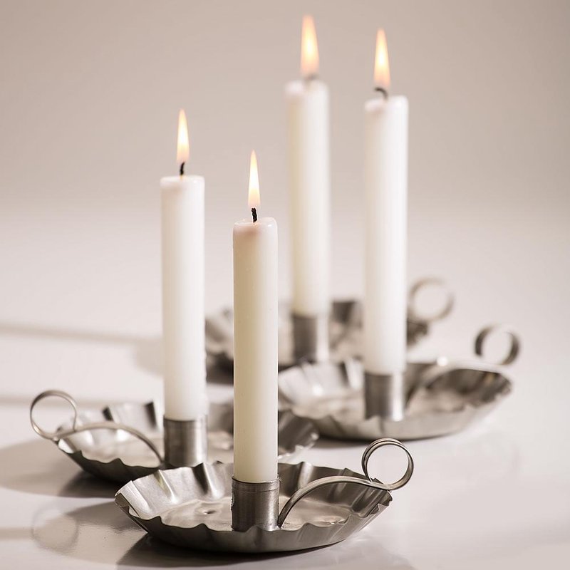 6 Inch White Dripless Candles