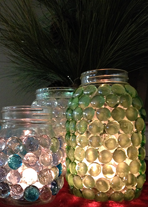 Beeswax tealights, Ball® canning jars