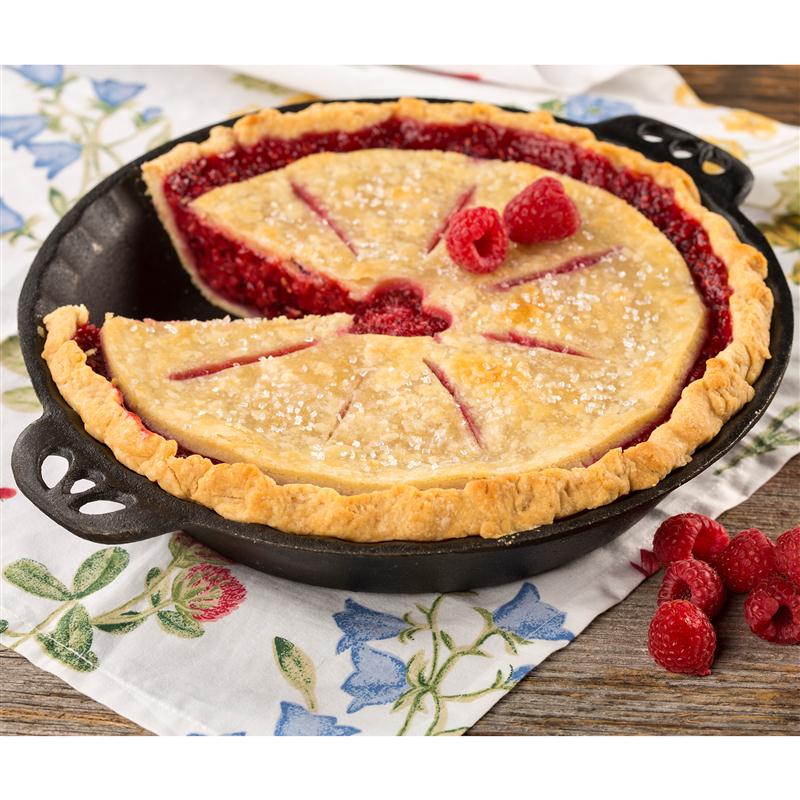 Durable and pre-seasoned, this cast iron pie pan will last a lifetime - and beyond.