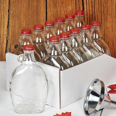 glass syrup bottles