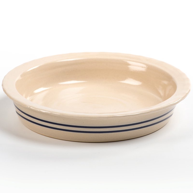 Heritage Blue Stripe Stoneware 8" Pie Pan
