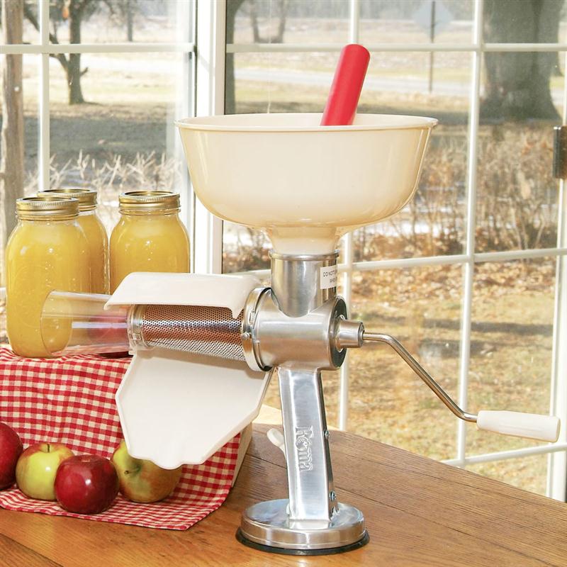 Nothing makes homemade applesauce and tomato sauce easier than the Roma food mill. At Lehmans.com and our store in Kidron, Ohio.