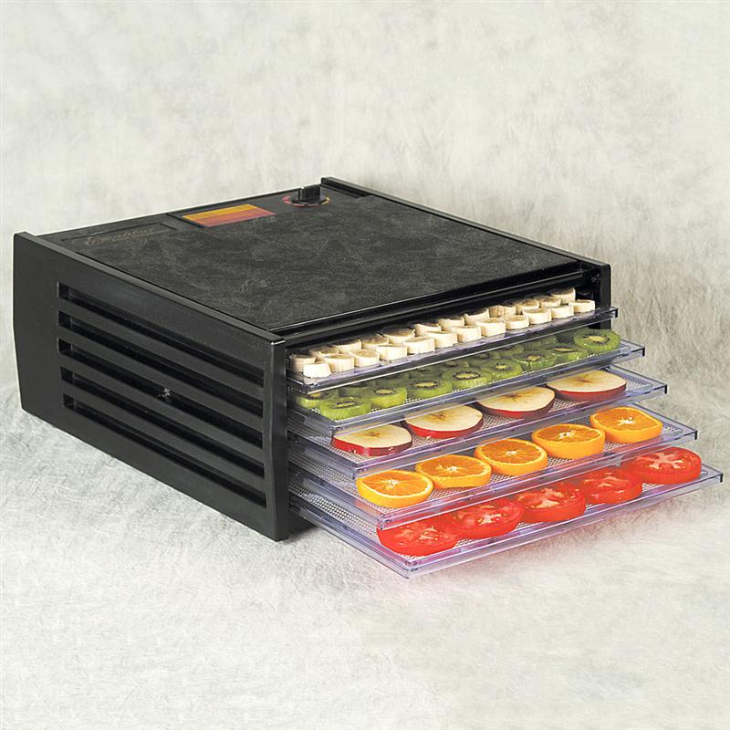 Our 9-tray electric dehydrator comes with a 24-page drying guide covering jerky, fruit, yogurt, vegetables, herbs and spices.