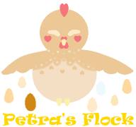 Petra's flock currently comprises seven chickens: Petra, Garnet, Magee, Bellatrix, Leia, Bo and Hortence.