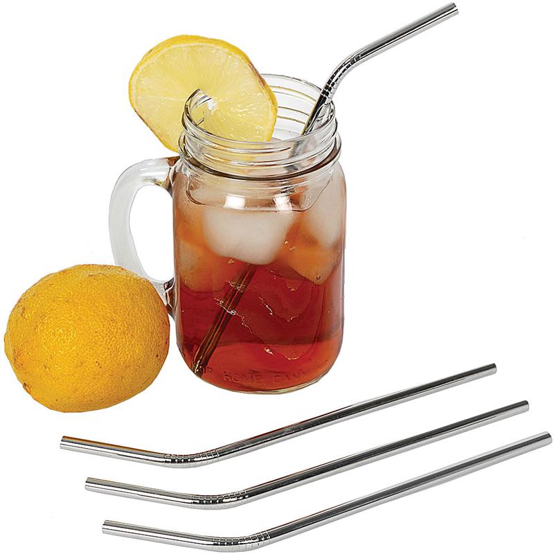 With classy stainless steel straws, you'll never have to waste money on disposable plastic straws again. 