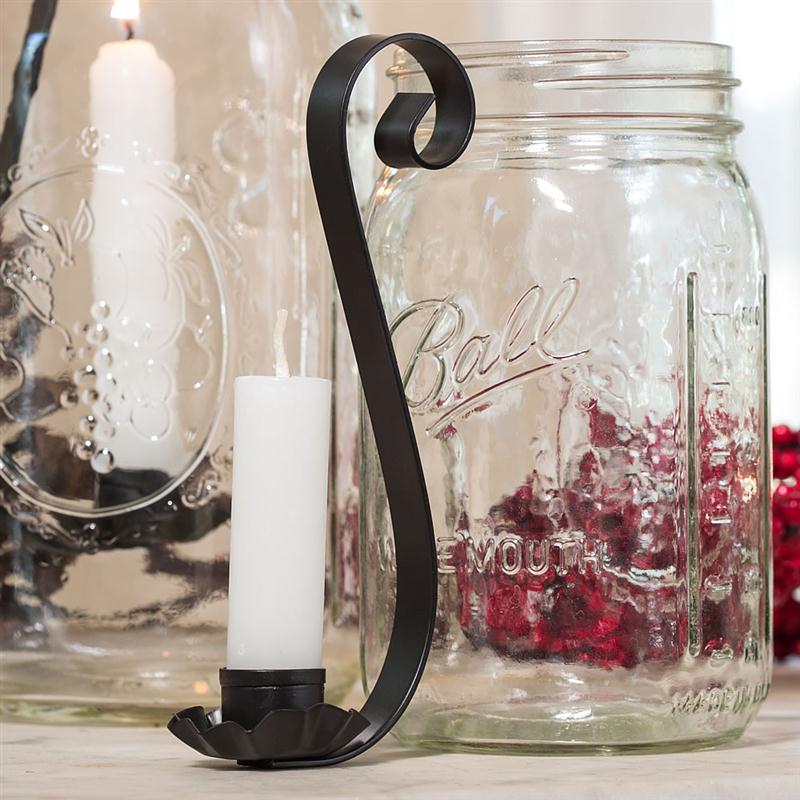 Our candle hooks turn your favorite jar into an emergency lantern or a simple, stunning centerpiece. At Lehmans.com and our store in Kidron, Ohio.