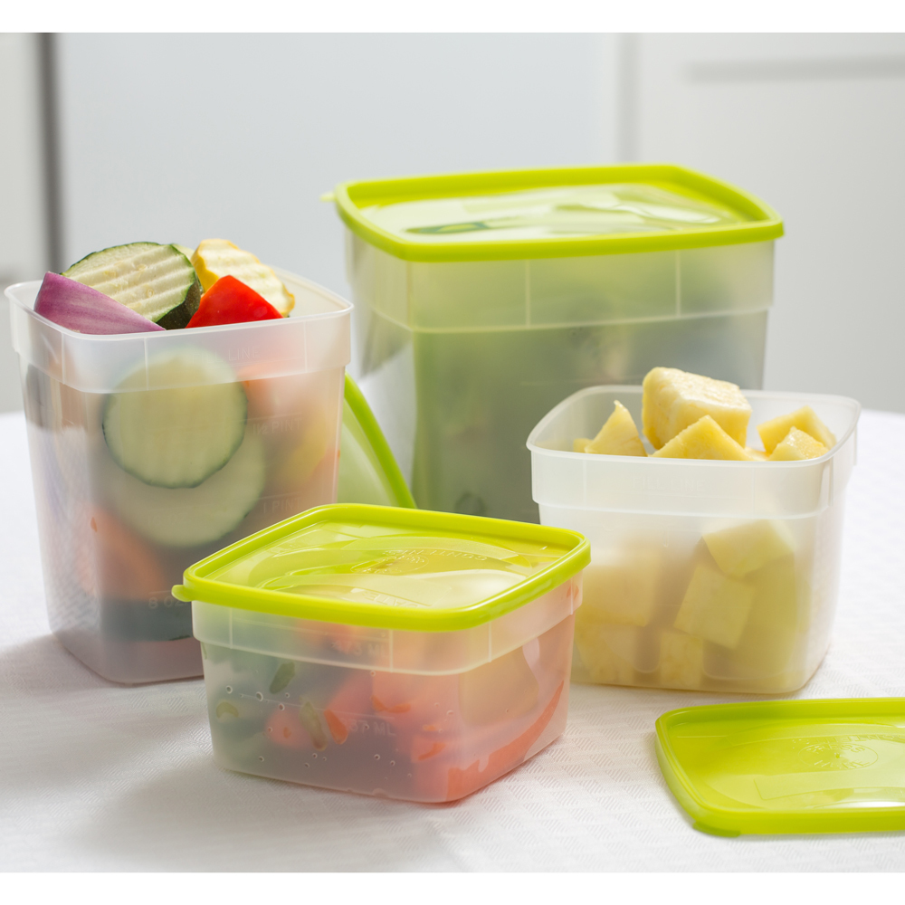 These heavy-duty containers are made of durable plastic to lock in flavor and freshness and prevent damaging freezer burn at very low temperatures. At Lehmans.com.