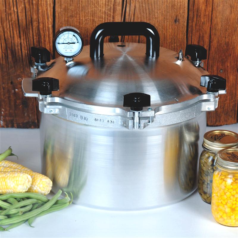 Pressure canning is the only method recommended safe by the U.S.D.A. for low-acid foods such as vegetables, meats and fish.
