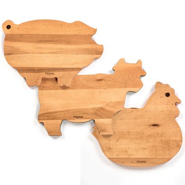 animal shaped maple cutting boards