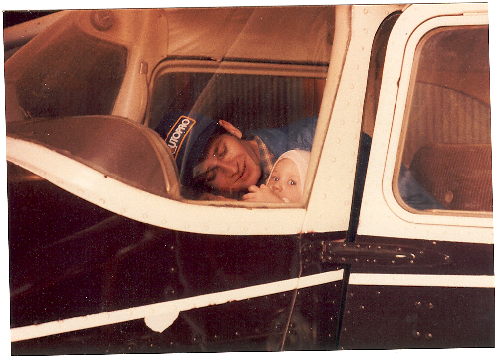 dad and me in a plane