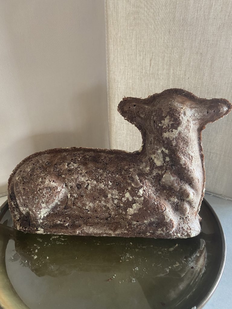 unfrosted lamb cake