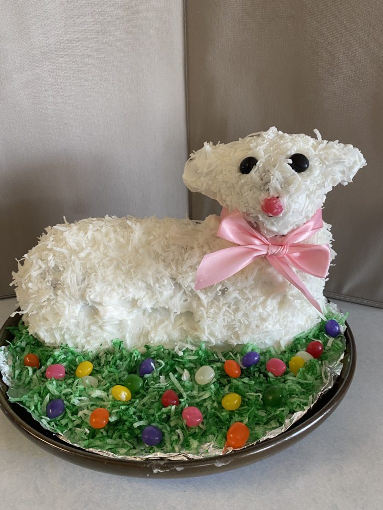 decorated lamb cake