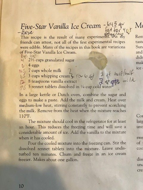 Lehman Family Ice Cream Recipe