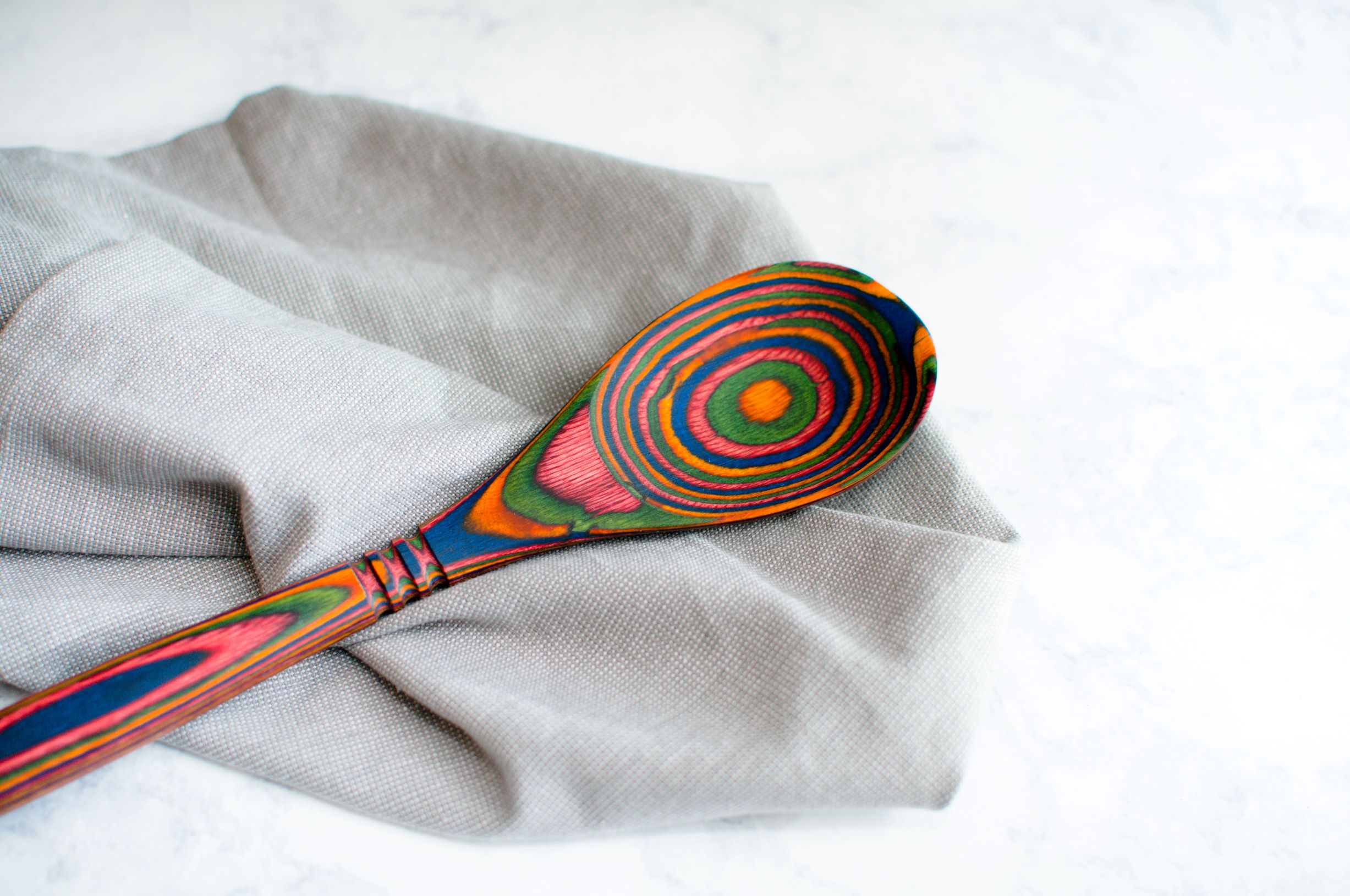 Rainbow Pakkawood Spoon