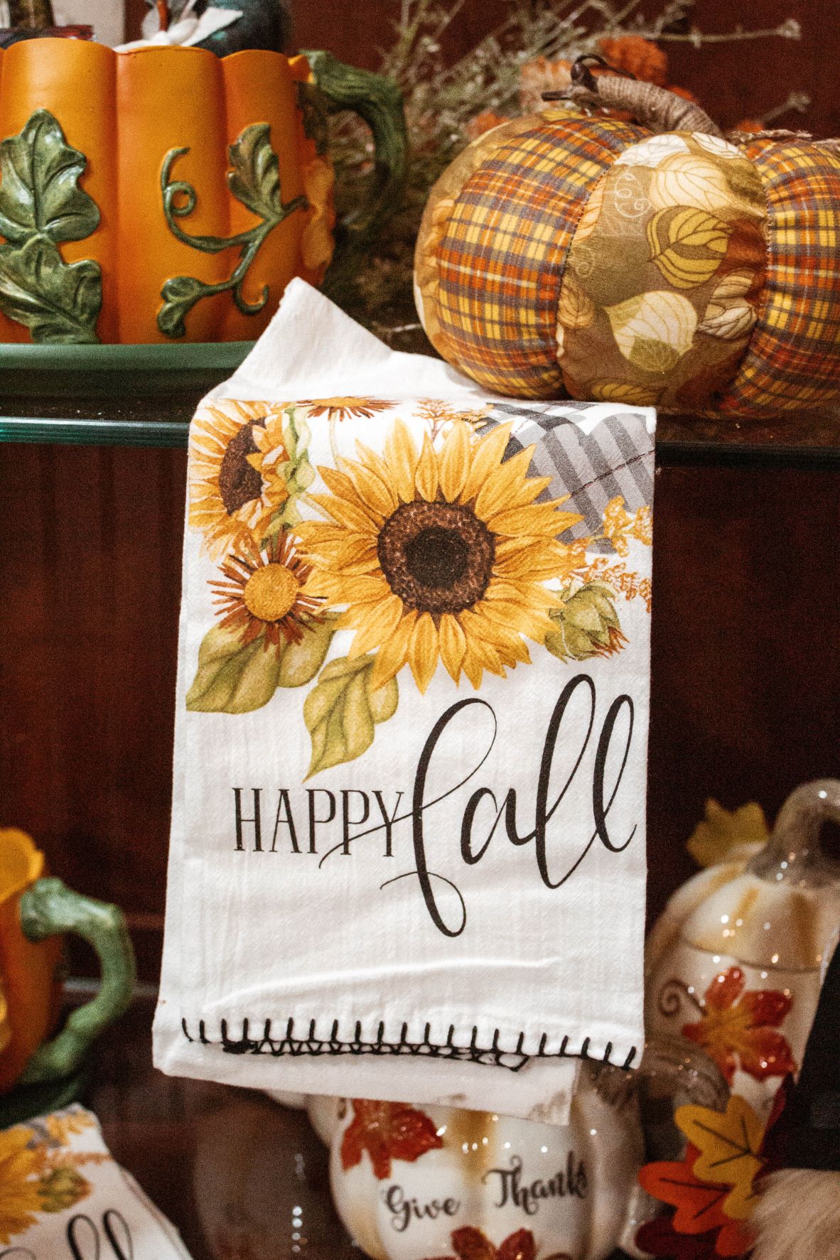 sunflower fall towel