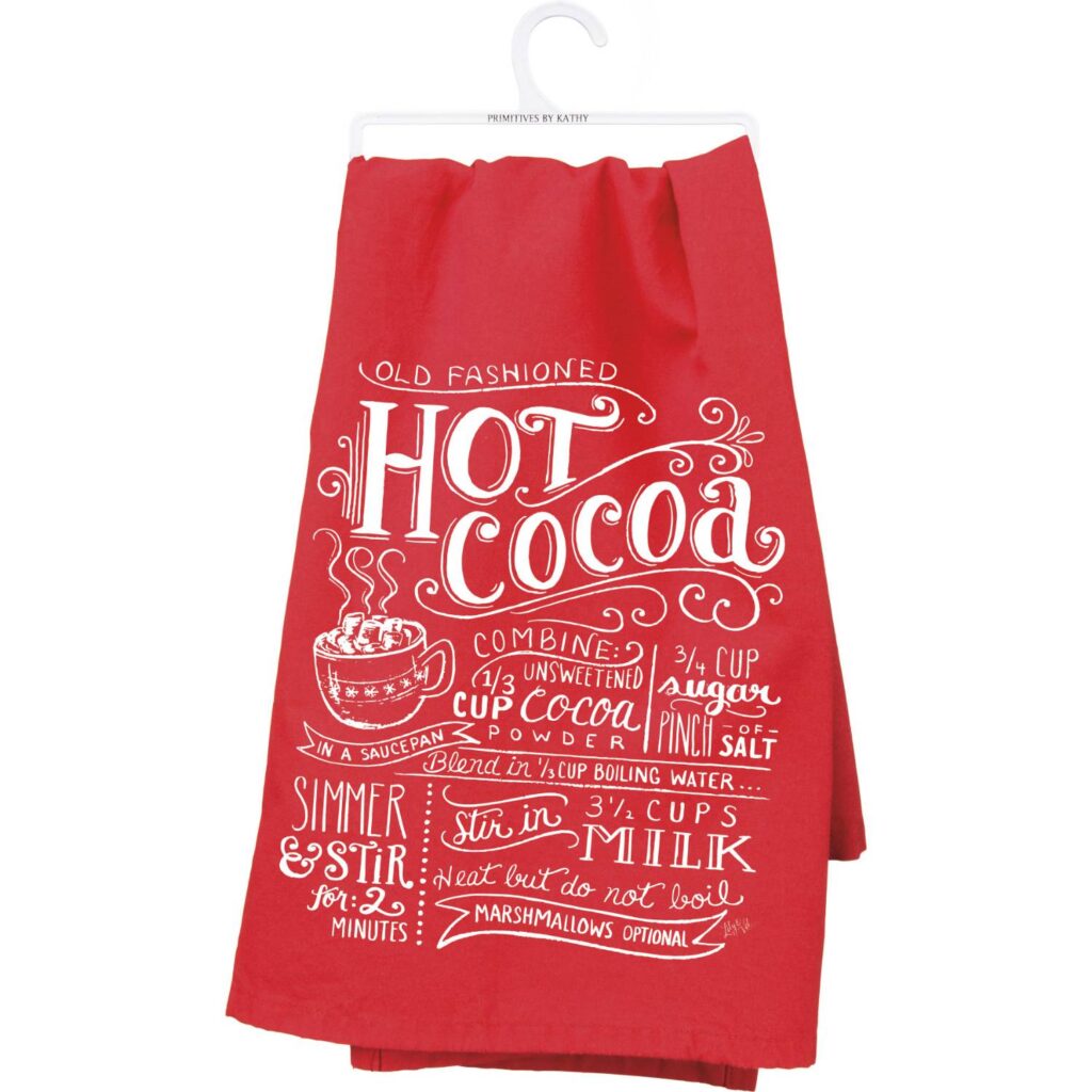hot cocoa kitchen towel