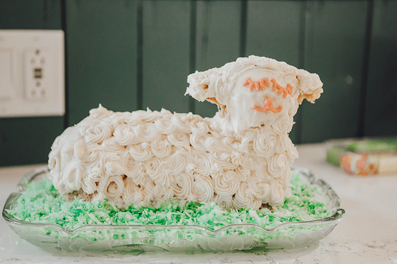 decorated lamb cake