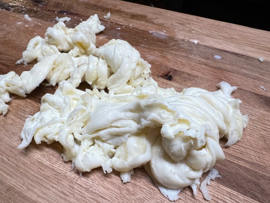 First attempt of making mozzarella