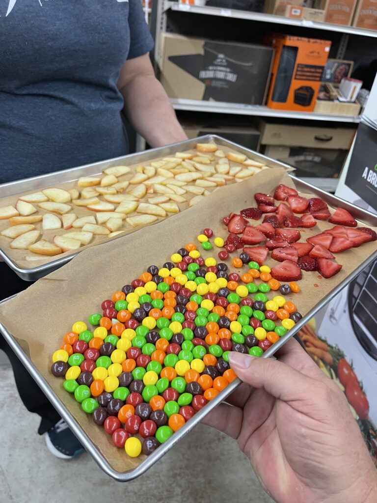 freeze drying candy and fruit