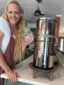 Sarah with Berkey Water Filtration System