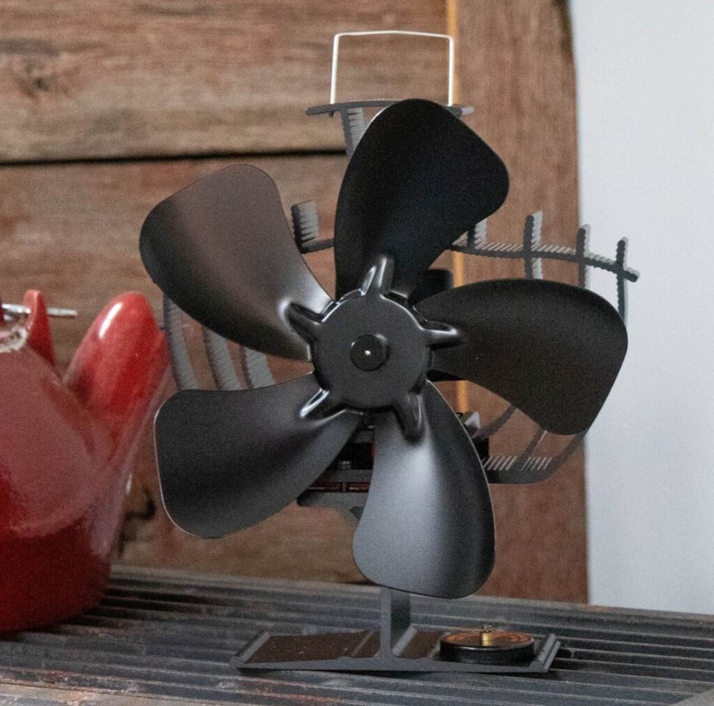 Stove fan for wood stove