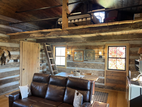 The finished inside of the cabin