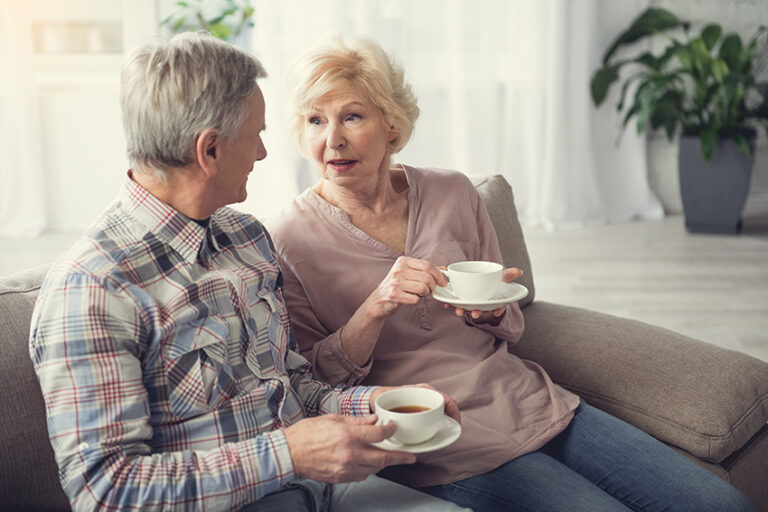 Older Couple with Tea