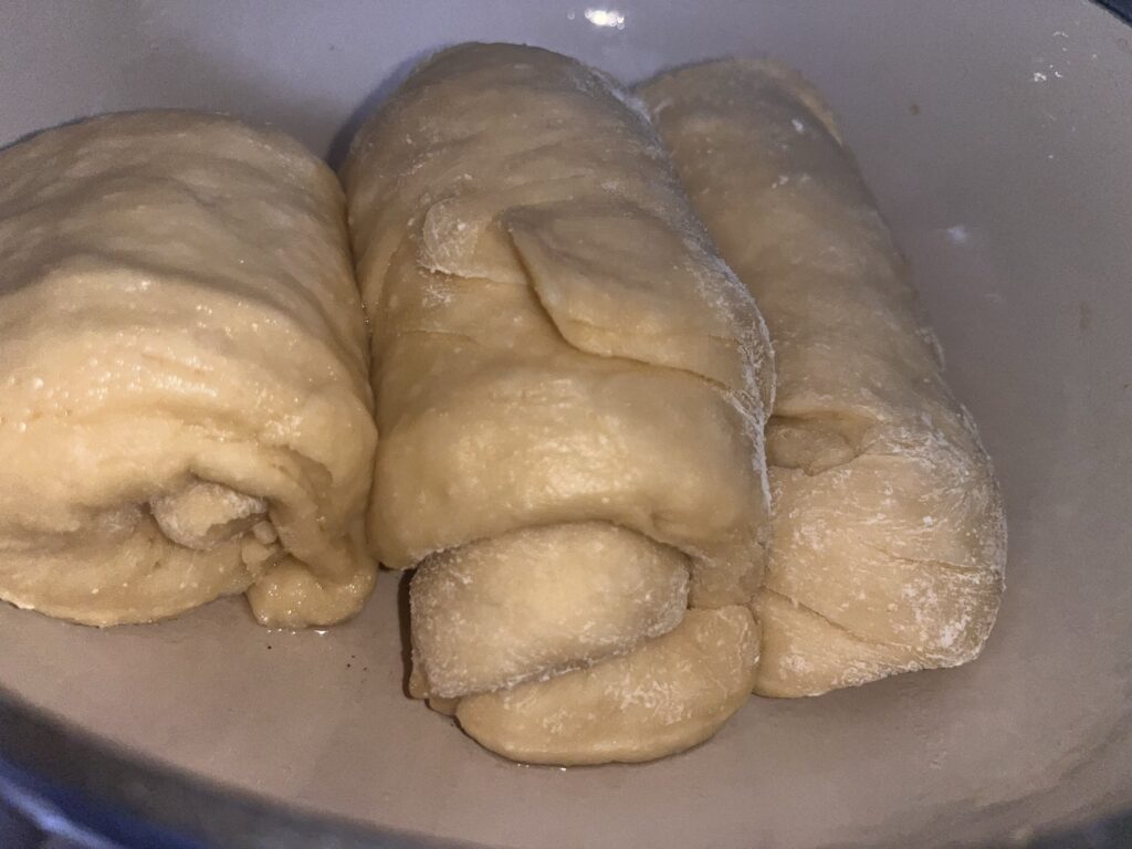 Rolled up milk bread