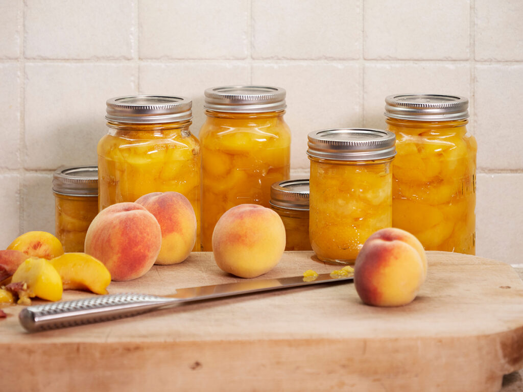 Home canned peaches