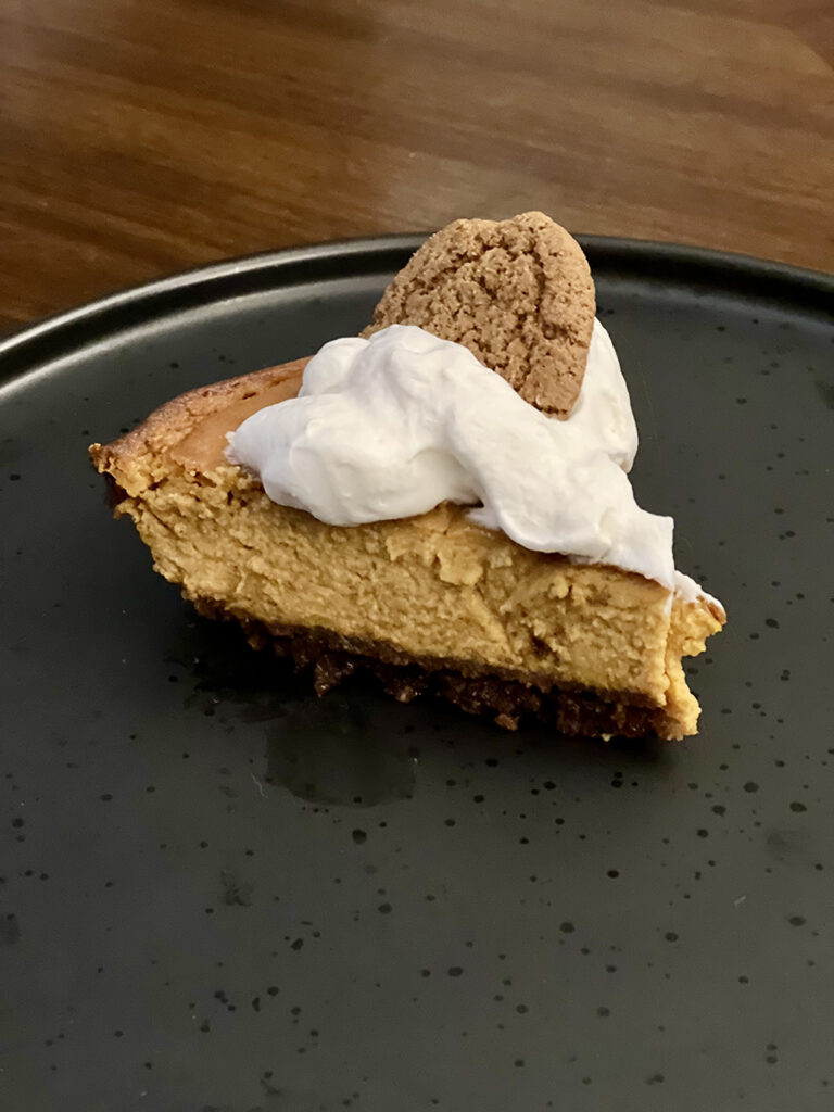 Pumpkin Pie with Gingersnap Crust