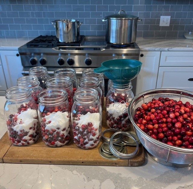 Canning equipment for preserving cranberry juice