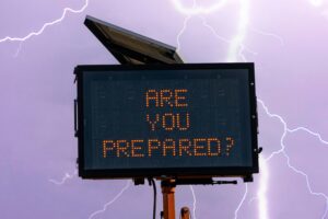 traffic sign saying "Are you prepared?"